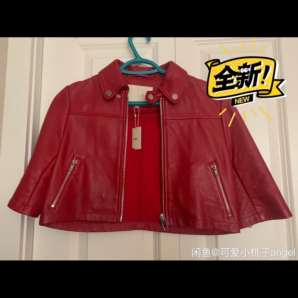Maje brand new leather jacket. Size 36. With tag.